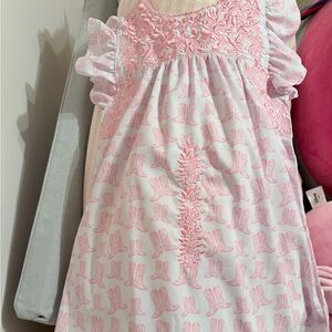 Six Honeybees Girls' Flutter Sleeve Puebla Dress